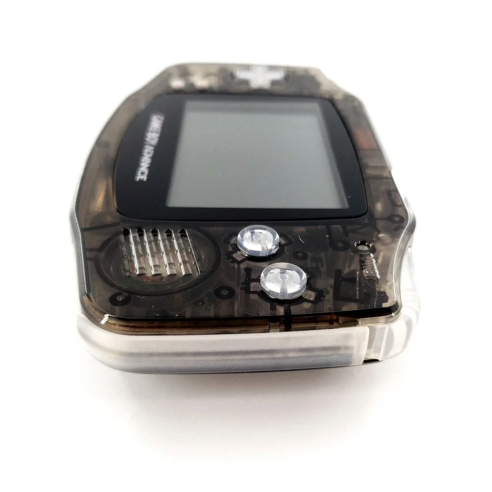 Nintendo Game Boy Advance Clear Black New Shell, Buttons, Glass Lens Tested